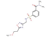3-[({[5-(2-methoxyethyl)-1,2,4-oxadiazol-3-yl]methyl}amino)sulfonyl]-N,N-dimethylbenzamide