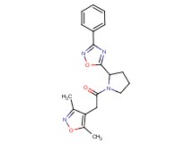 5-{1-[(3,5-dimethyl-4-isoxazolyl)acetyl]-2-pyrrolidinyl}-3-phenyl-1,2,4-oxadiazole