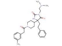 3-[2-(dimethylamino)ethyl]-5-{1-[(3-methylphenyl)acetyl]-4-piperidinyl}-5-(2-phenylethyl)-2,4-imidazolidinedione