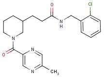 N-(2-chlorobenzyl)-3-{1-[(5-methyl-2-pyrazinyl)carbonyl]-3-piperidinyl}propanamide