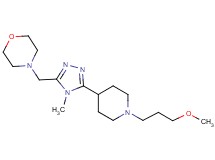 4-({5-[1-(3-methoxypropyl)piperidin-4-yl]-4-methyl-4H-1,2,4-triazol-3-yl}methyl)morpholine
