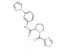 N-[3-(1H-pyrazol-1-yl)phenyl]-1-(1,3-thiazol-4-ylcarbonyl)prolinamide