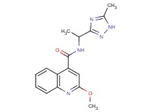 2-methoxy-N-[1-(5-methyl-1H-1,2,4-triazol-3-yl)ethyl]quinoline-4-carboxamide