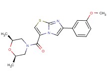 3-{[(2R*,6S*)-2,6-dimethyl-4-morpholinyl]carbonyl}-6-(3-methoxyphenyl)imidazo[2,1-b][1,3]thiazole
