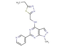 N-[(5-ethyl-1,3,4-thiadiazol-2-yl)methyl]-1-methyl-6-pyridin-3-yl-1H-pyrazolo[3,4-d]pyrimidin-4-amine