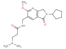 N-[(6-cyclopentyl-2-methoxy-5-oxo-6,7-dihydro-5H-pyrrolo[3,4-b]pyridin-3-yl)methyl]-3-(dimethylamino)propanamide