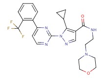 5-cyclopropyl-N-[2-(4-morpholinyl)ethyl]-1-{4-[2-(trifluoromethyl)phenyl]-2-pyrimidinyl}-1H-pyrazole-4-carboxamide
