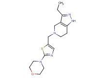 3-ethyl-5-[(2-morpholin-4-yl-1,3-thiazol-5-yl)methyl]-4,5,6,7-tetrahydro-1H-pyrazolo[4,3-c]pyridine