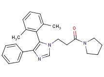 5-(2,6-dimethylphenyl)-1-(3-oxo-3-pyrrolidin-1-ylpropyl)-4-phenyl-1H-imidazole