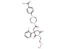 3-{2-[4-(4-acetylphenyl)-1-piperazinyl]-2-oxoethyl}-3-(2-fluorophenyl)-1-(2-methoxyethyl)-2,5-pyrrolidinedione