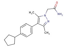 2-[4-(4-cyclopentylphenyl)-3,5-dimethyl-1H-pyrazol-1-yl]acetamide