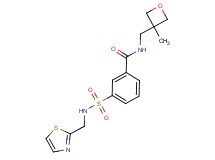 N-[(3-methyloxetan-3-yl)methyl]-3-{[(1,3-thiazol-2-ylmethyl)amino]sulfonyl}benzamide