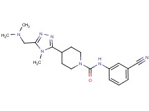 N-(3-cyanophenyl)-4-{5-[(dimethylamino)methyl]-4-methyl-4H-1,2,4-triazol-3-yl}piperidine-1-carboxamide