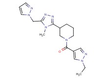 1-[(1-ethyl-1H-pyrazol-4-yl)carbonyl]-3-[4-methyl-5-(1H-pyrazol-1-ylmethyl)-4H-1,2,4-triazol-3-yl]piperidine