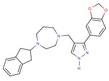 1-{[3-(1,3-benzodioxol-5-yl)-1H-pyrazol-4-yl]methyl}-4-(2,3-dihydro-1H-inden-2-yl)-1,4-diazepane