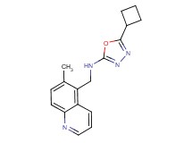 5-cyclobutyl-N-[(6-methylquinolin-5-yl)methyl]-1,3,4-oxadiazol-2-amine