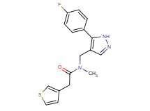 N-{[5-(4-fluorophenyl)-1H-pyrazol-4-yl]methyl}-N-methyl-2-(3-thienyl)acetamide
