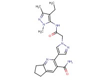 2-(1-{2-[(4-ethyl-1,3-dimethyl-1H-pyrazol-5-yl)amino]-2-oxoethyl}-1H-pyrazol-4-yl)-6,7-dihydro-5H-cyclopenta[b]pyridine-3-carboxamide