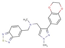 (2,1,3-benzothiadiazol-5-ylmethyl){[3-(2,3-dihydro-1,4-benzodioxin-6-yl)-1-methyl-1H-pyrazol-4-yl]methyl}methylamine