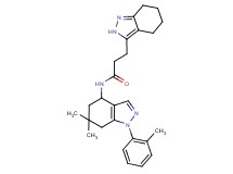 N-[6,6-dimethyl-1-(2-methylphenyl)-4,5,6,7-tetrahydro-1H-indazol-4-yl]-3-(4,5,6,7-tetrahydro-2H-indazol-3-yl)propanamide