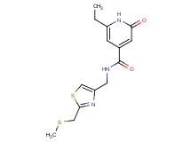 6-ethyl-N-({2-[(methylthio)methyl]-1,3-thiazol-4-yl}methyl)-2-oxo-1,2-dihydropyridine-4-carboxamide