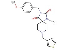 3-(4-methoxybenzyl)-1-methyl-8-(3-thienylmethyl)-1,3,8-triazaspiro[4.5]decane-2,4-dione