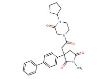 3-(4-biphenylyl)-3-[2-(4-cyclopentyl-3-oxo-1-piperazinyl)-2-oxoethyl]-1-methyl-2,5-pyrrolidinedione