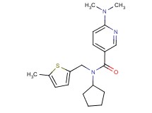 N-cyclopentyl-6-(dimethylamino)-N-[(5-methyl-2-thienyl)methyl]nicotinamide
