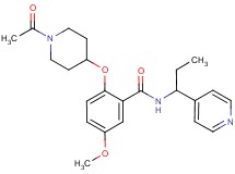2-[(1-acetyl-4-piperidinyl)oxy]-5-methoxy-N-[1-(4-pyridinyl)propyl]benzamide