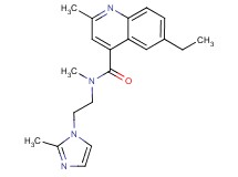 6-ethyl-N,2-dimethyl-N-[2-(2-methyl-1H-imidazol-1-yl)ethyl]-4-quinolinecarboxamide