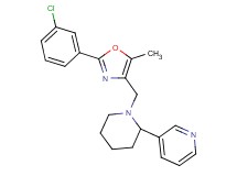 3-(1-{[2-(3-chlorophenyl)-5-methyl-1,3-oxazol-4-yl]methyl}-2-piperidinyl)pyridine