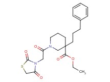 ethyl 1-[(2,4-dioxo-1,3-thiazolidin-3-yl)acetyl]-3-(3-phenylpropyl)-3-piperidinecarboxylate