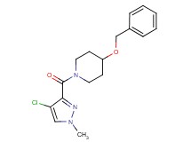 4-(benzyloxy)-1-[(4-chloro-1-methyl-1H-pyrazol-3-yl)carbonyl]piperidine