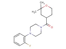 1-[(2,2-dimethyltetrahydro-2H-pyran-4-yl)carbonyl]-4-(2-fluorophenyl)piperazine trifluoroacetate