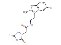 N-[2-(5-chloro-2-methyl-1H-indol-3-yl)ethyl]-2-(2,5-dioxoimidazolidin-4-yl)acetamide