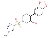 (3S*,4S*)-4-(1,3-benzodioxol-5-yl)-1-[(1-methyl-1H-imidazol-4-yl)sulfonyl]piperidin-3-ol