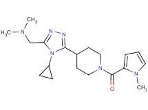 1-(4-cyclopropyl-5-{1-[(1-methyl-1H-pyrrol-2-yl)carbonyl]piperidin-4-yl}-4H-1,2,4-triazol-3-yl)-N,N-dimethylmethanamine