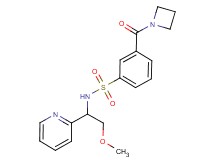 3-(azetidin-1-ylcarbonyl)-N-(2-methoxy-1-pyridin-2-ylethyl)benzenesulfonamide