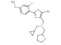 (cyclopropylmethyl){[2-(2-fluoro-4-methoxyphenyl)-5-methyl-1,3-oxazol-4-yl]methyl}(tetrahydro-2-furanylmethyl)amine