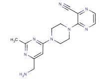3-{4-[6-(aminomethyl)-2-methylpyrimidin-4-yl]piperazin-1-yl}pyrazine-2-carbonitrile