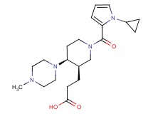 3-[(3R*,4S*)-1-[(1-cyclopropyl-1H-pyrrol-2-yl)carbonyl]-4-(4-methylpiperazin-1-yl)piperidin-3-yl]propanoic acid
