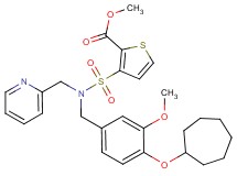 methyl 3-{[[4-(cycloheptyloxy)-3-methoxybenzyl](2-pyridinylmethyl)amino]sulfonyl}-2-thiophenecarboxylate