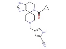 4-{[5-(cyclopropylcarbonyl)-1,5,6,7-tetrahydro-1'H-spiro[imidazo[4,5-c]pyridine-4,4'-piperidin]-1'-yl]methyl}-1H-pyrrole-2-carbonitrile