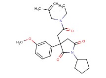 2-[1-cyclopentyl-3-(3-methoxyphenyl)-2,5-dioxo-3-pyrrolidinyl]-N-ethyl-N-(2-methyl-2-propen-1-yl)acetamide