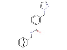 N-[(1R*,2R*,4R*)-bicyclo[2.2.1]hept-5-en-2-ylmethyl]-3-(1H-pyrazol-1-ylmethyl)benzamide