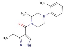 1-[(3-ethyl-1H-pyrazol-4-yl)carbonyl]-2-methyl-4-(2-methylphenyl)piperazine