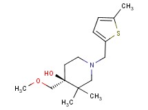 (4S*)-4-(methoxymethyl)-3,3-dimethyl-1-[(5-methyl-2-thienyl)methyl]piperidin-4-ol
