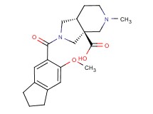 (3aS*,7aR*)-2-[(6-methoxy-2,3-dihydro-1H-inden-5-yl)carbonyl]-5-methyloctahydro-3aH-pyrrolo[3,4-c]pyridine-3a-carboxylic acid