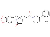 5-(1,3-benzodioxol-5-ylmethyl)-5-{3-[3-(2-methylphenyl)-1-piperidinyl]-3-oxopropyl}-2-pyrrolidinone