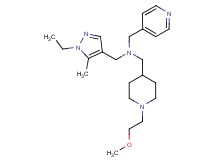 1-(1-ethyl-5-methyl-1H-pyrazol-4-yl)-N-{[1-(2-methoxyethyl)-4-piperidinyl]methyl}-N-(4-pyridinylmethyl)methanamine